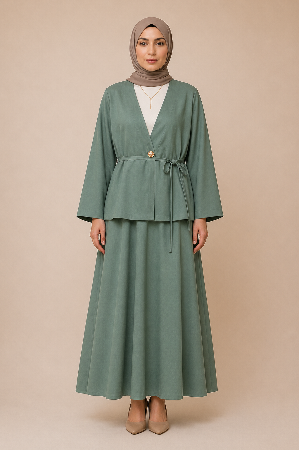 Kimono Tesla Etekli Takım - Görsel 2